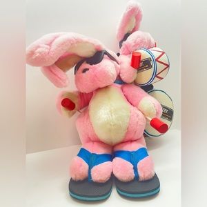 Vintage Advertising Energizer Bunny Plush COMPLETE + Sock Puppet EXCELLENT cond.
